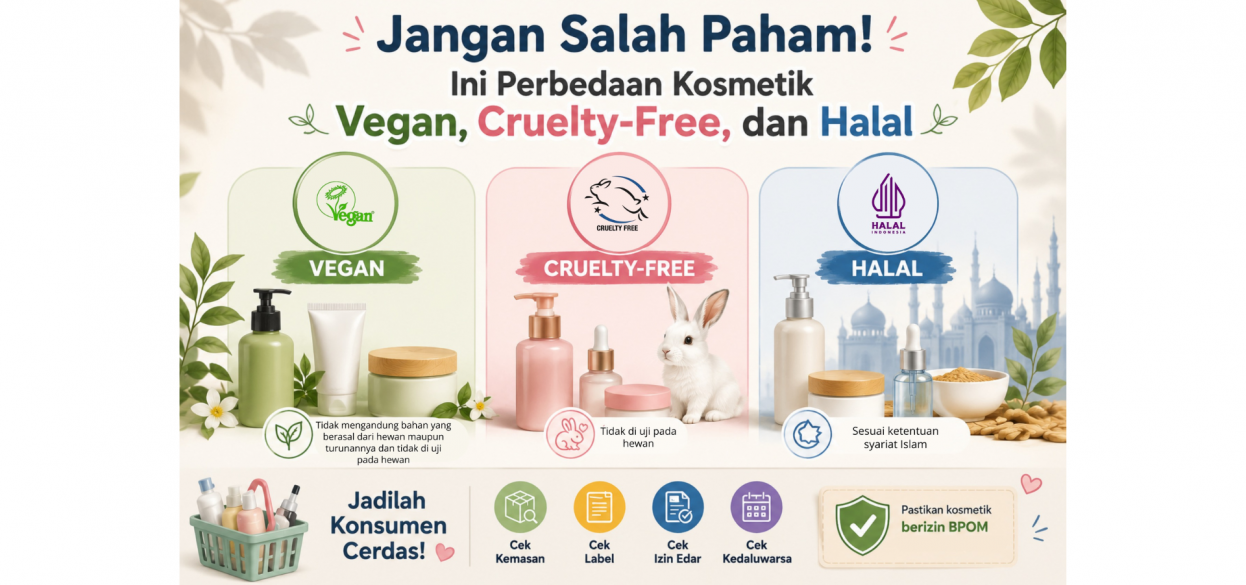 Jangan Salah Paham! Ini Perbedaan Kosmetik Vegan, Cruelty-Free, dan Halal